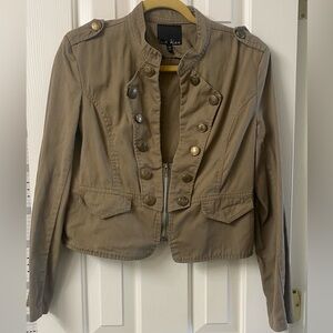 Last Kiss Military Style 1/2 Zip Up Jacket Size XL